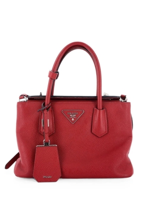 Prada Pre-Owned Turnlock Cuir Twin Tote Saffiano Leather Mini satchel - Red