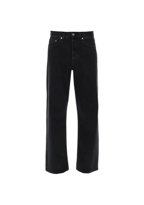Sunflower button-up straight-leg jeans - Black