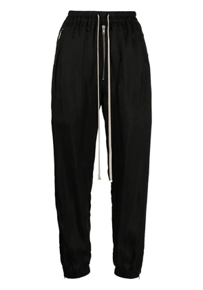 Rick Owens tapered drawstring track trousers - Black