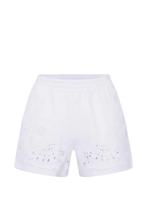 LoveShackFancy Abrah broderie-anglaise scalloped-hem shorts - White