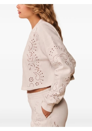 LoveShackFancy Abrah broderie-anglaise scalloped-hem shorts - White