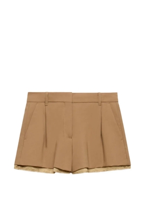 Marni brown wool shorts with exposed lining - Neutrals