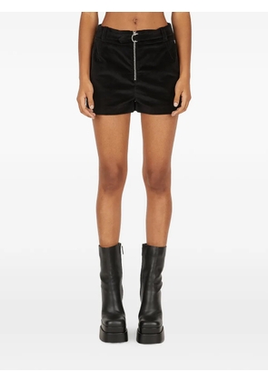 CAPASA MILANO buckle belt shorts - Black