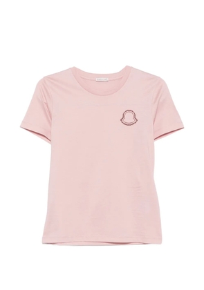 Moncler logo-embroidered T-shirt - Pink
