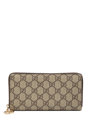 Gucci Pre-Owned 2000-2015 GG Supreme Zip Around Wallet long wallets - Neutrals