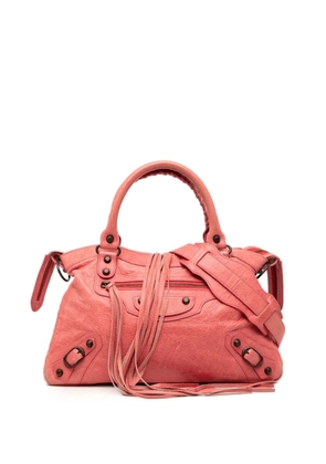 Balenciaga Pre-Owned 2005 Lambskin Motocross Classic Town satchel - Pink