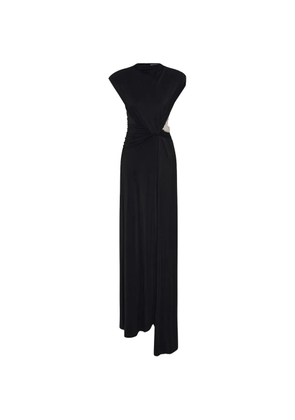 Rachel Gilbert Rico crystal-embellished gathered gown - Black