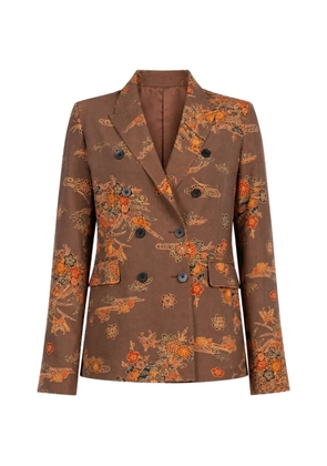 IBRIGU Komon floral-print blazer - Brown