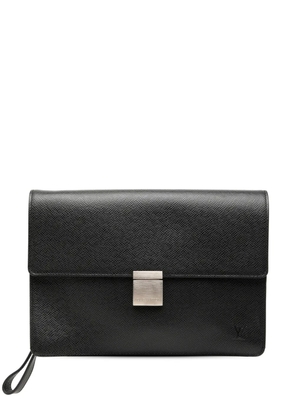 Louis Vuitton Pre-Owned 2003 Taiga Selenga clutch bag - Black