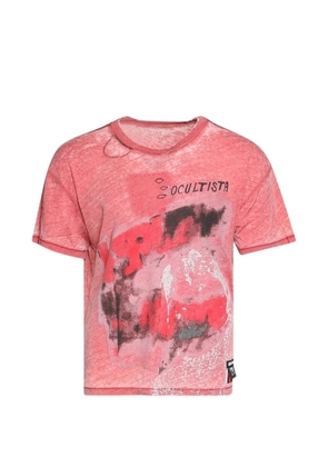 RIVINGTON ROI REBIS burnout-effect distressed T-shirt - Pink