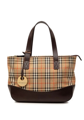 Burberry Pre-Owned 2000-2017 Haymarket Check Canvas tote bag - Neutrals