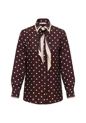 ZIMMERMANN polka-dot relaxed-fit shirt - Brown