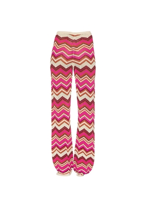 Devon Windsor Cierra chevron-knit trousers - Pink