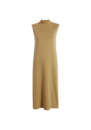 Another Tomorrow Luxe Seamed mock-neck midi dress - Neutrals