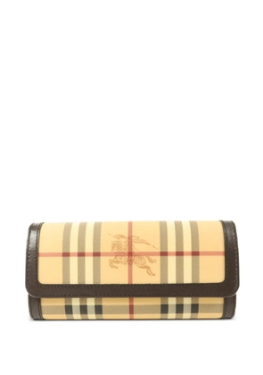 Burberry Pre-Owned Haymarket-check wallet - Neutrals
