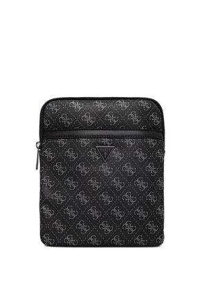 GUESS USA mini Milano monogram-print logo-plaque messenger bag - Black