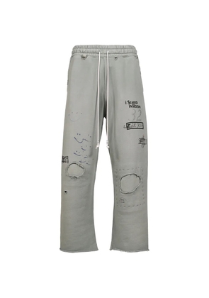 Paly Alta Cienega distressed graphic-print track pants - Green