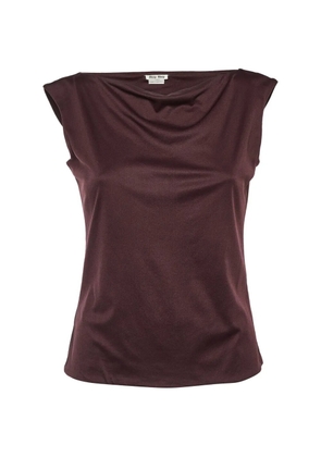 Miu Miu Pre-Owned 2010 Dark Plum sleeveless top - Brown