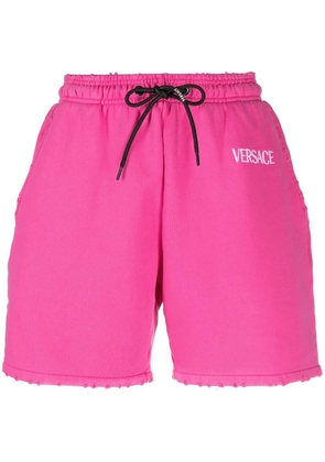 Versace drawstring logo shorts - Pink