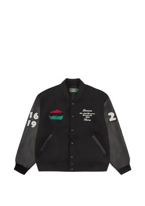 Denim Tears logo-embroidered bomber jacket - Black