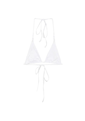 Frankies Bikinis x Jennie Encore triangle-cup halterneck bikini top - White