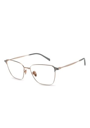 Giorgio Armani geometric frame glasses - Brown