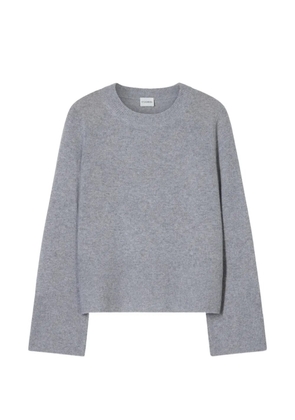 Closed crew-neck long-sleeve knitwear - Grey