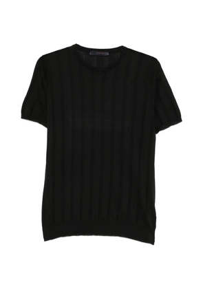 Jeordie's ribbed short-sleeve cotton T-shirt - Black
