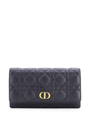 Christian Dior Pre-Owned Caro Pouch with Chain Cannage Quilt Calfskin belt bag - Black