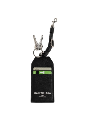 Balenciaga strap leather cardholder - Black