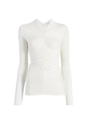 Another Tomorrow V-neck blouse - White