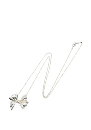 Tiffany & Co Eyewear 2010s ribbon-pendant necklace - Silver