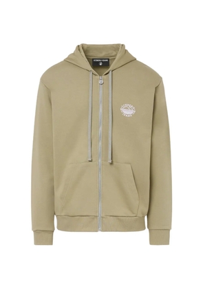 Iceberg logo-print zip-up hoodie - Neutrals