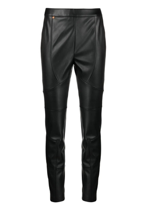 HUGO faux-leather tapered trousers - Black