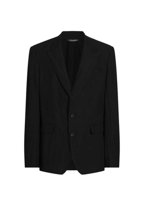 Dolce & Gabbana Sicilia light double-breasted cotton jacket - Black