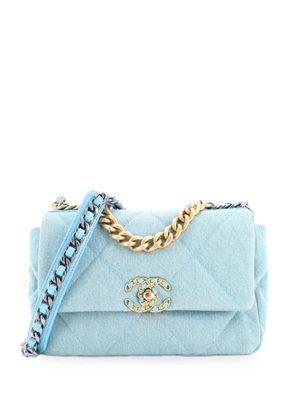 CHANEL Pre-Owned 19 Flap Bag Quilted Denim Medium shoulder bag - Blue