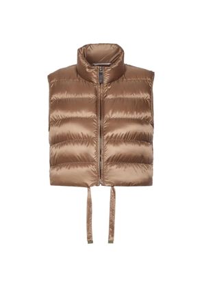 Max Mara quilted cropped gilet - Brown