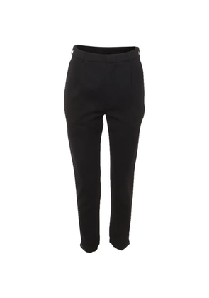 Prada Pre-Owned tapered-cut cropped trousers - Black