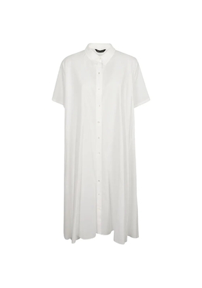 mizuiro ind short-sleeve midi dress - White