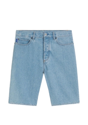 HUGO logo-patch denim shorts - Blue
