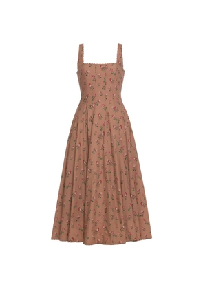 Agua By Agua Bendita Frontera Quebrada midi dress - Neutrals