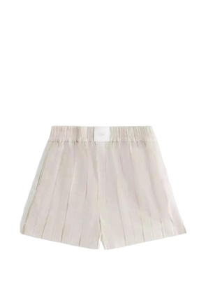 KITH Ida logo-detail striped shorts - Neutrals