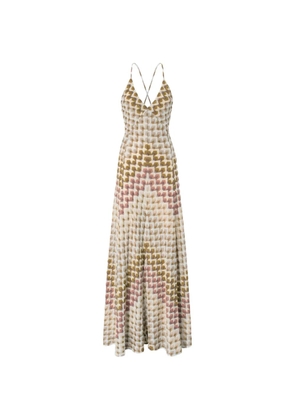 Missoni Zigzag-knit open-back dress - Neutrals