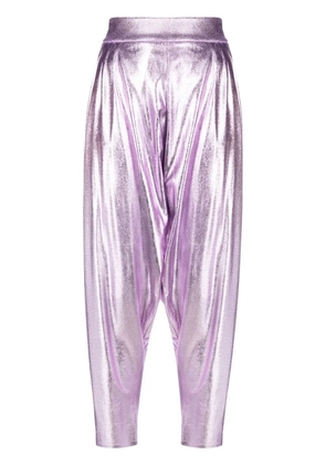 TOM FORD lamé tapered trousers - Purple