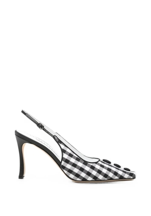 Manolo Blahnik Alexa check-pattern heeled pumps - Black