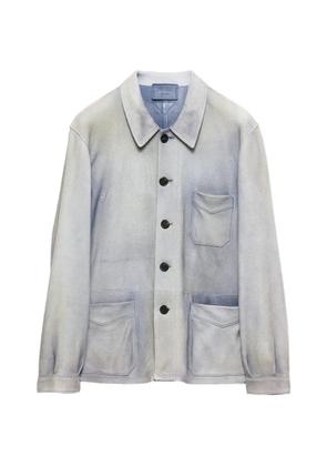 Prada suede caban jacket - Blue