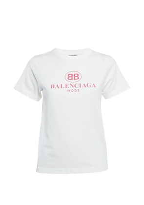Balenciaga Pre-Owned logo-print jersey T-shirt - White