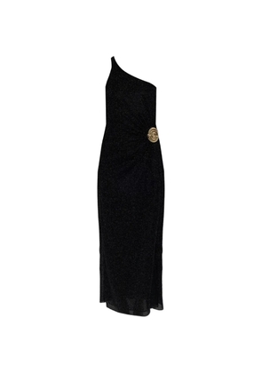 Oséree one-shoulder lurex-thread maxi dress - Black
