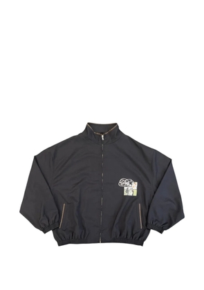 Paly graphic-print zip-up jacket - Blue