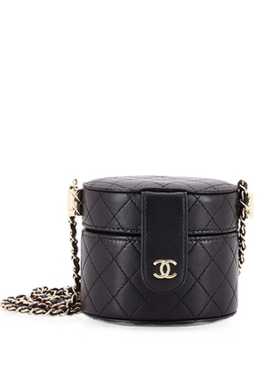 CHANEL Pre-Owned CC Allure Vanity Case with Chain Quilted Lambskin Mini crossbody bag - Black